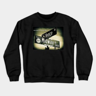 Venice Boulevard & Midway Avenue, Culver City, California by Mistah Wilson Crewneck Sweatshirt